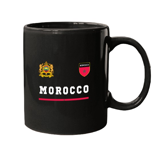 Morocco Sport Soccer Jersey Flag Football Rabat Mugs