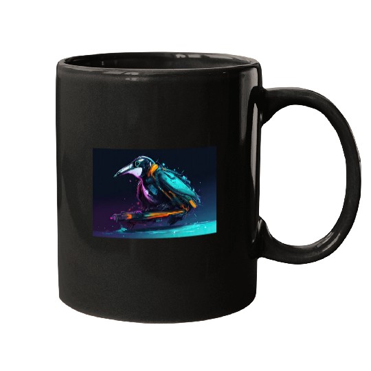 Cyber Penguin Mugs