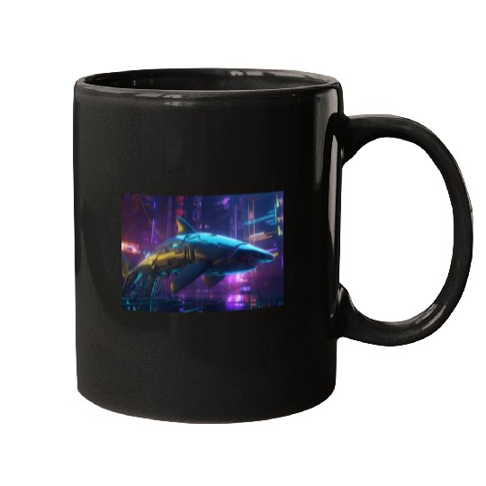 Cybernetic Ocean Warrior Mugs