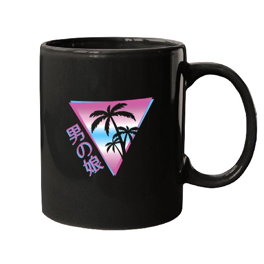 Femboy 80S 90S Palm Tree Japanese Vaporwave Aesthe Mugs