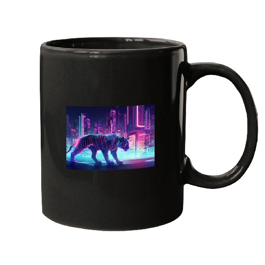 Futuristic Tiger Mugs