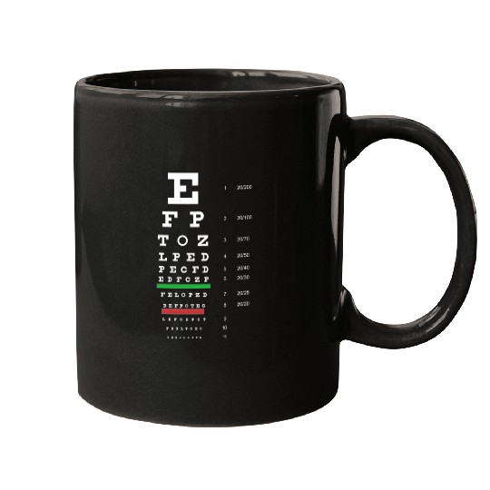 Snellen Eye Chart Test Mugs