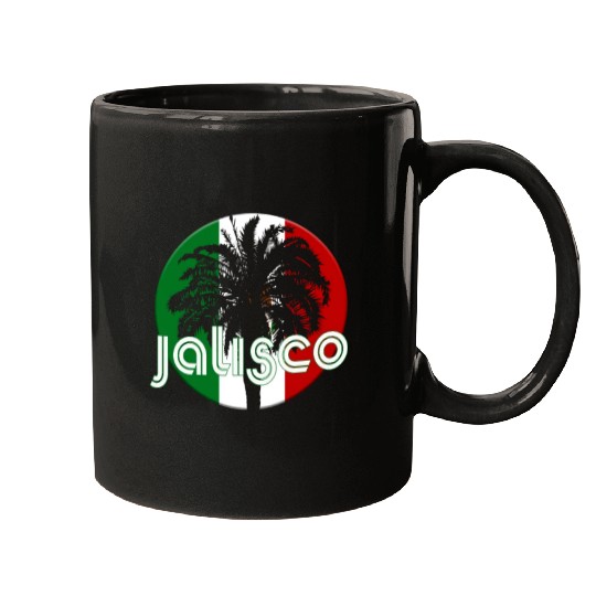 Jalisco Mexico Flag Native Palm Tree Mexican Mugs