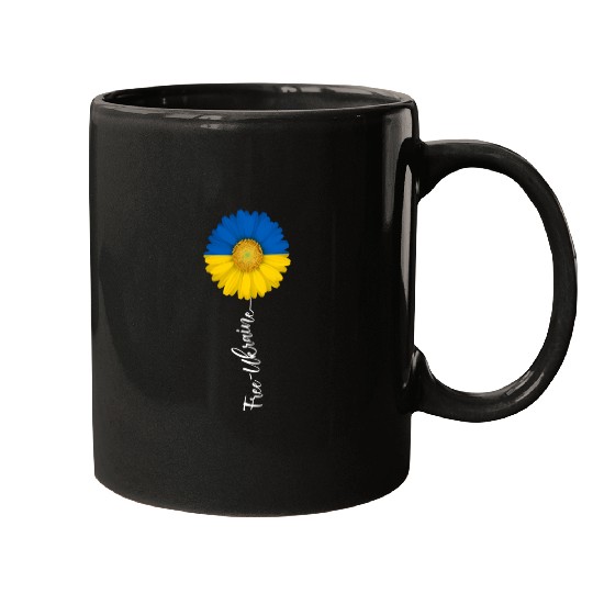 Free Ukraine Sun Flower Support Ukraine I Stand Wi Mugs