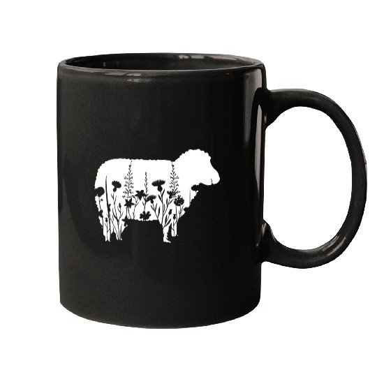 Sheep Whisperer Flower Funny Farming Farm Animal Mugs