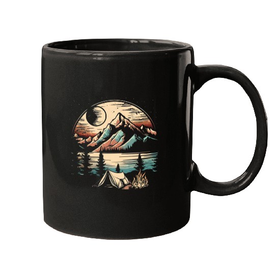 Retro Wild Night Mugs