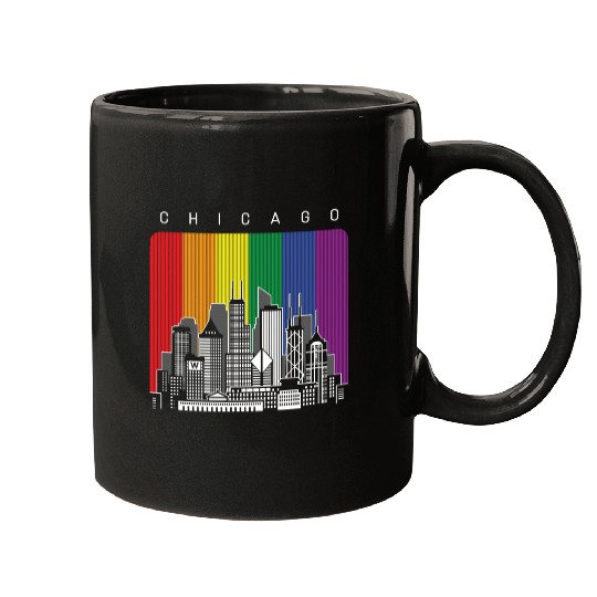 Chicago LGBT Rainbow Flag Mugs