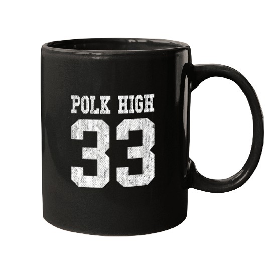 Polk High School Football Jersey 33 Aged Look Mugs