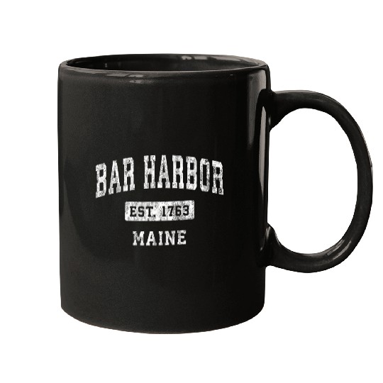 Bar Harbor Maine Me Established Sports Mugs