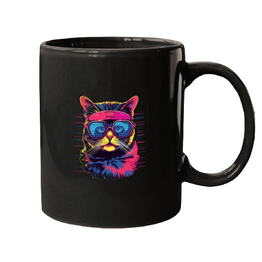 80s Cat Style Mugs