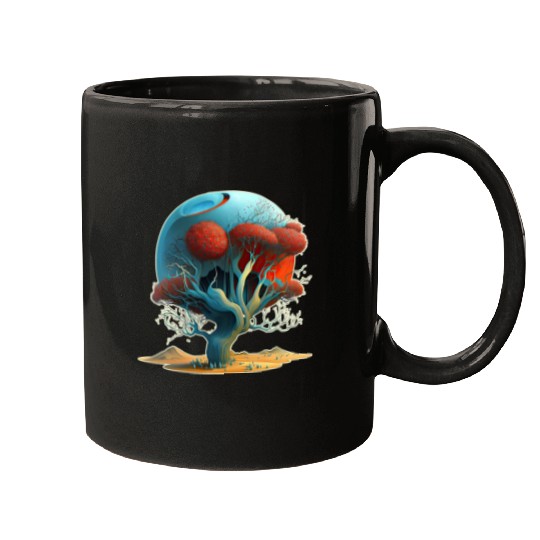 Desert Crimson Dreaming Mugs