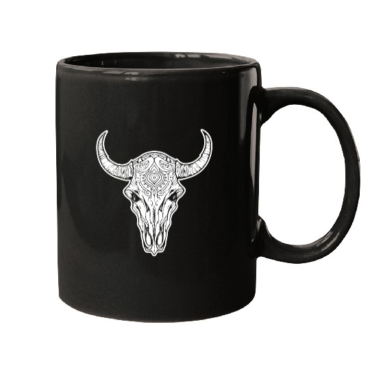 Cow Skull Boho Mugs