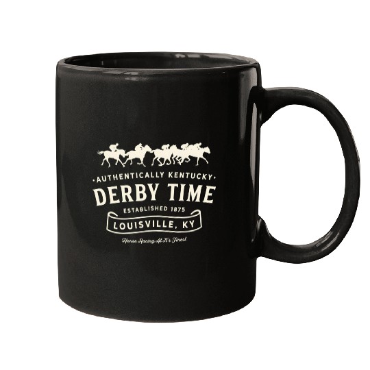 Derby Time Louisville Kentucky Horse Racing Mugs
