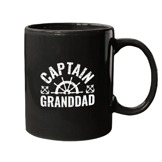 Captain Granddad Boat Owner Lake Boating Father'S Mugs