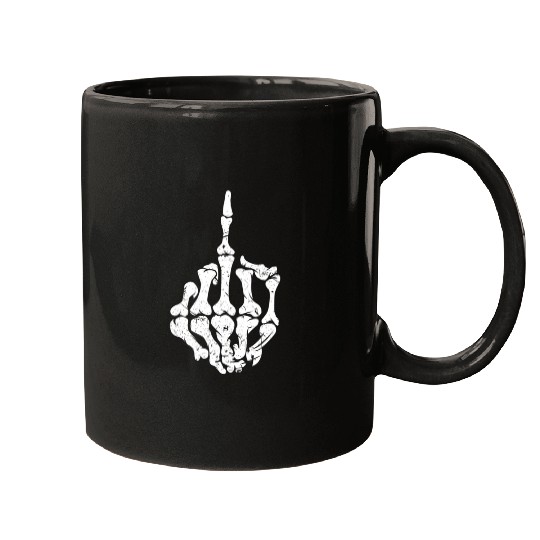 Offensive Biker Middle Finger ull Mugs