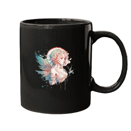 Anime Fairy Portrait Girl Fairycore Grunge Pastel Mugs