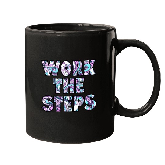 Work the Steps paisley Mugs