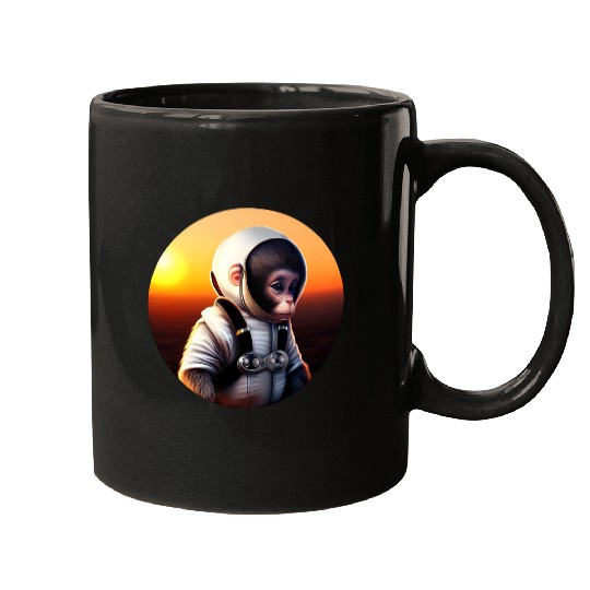 Astronaut monkey Mugs