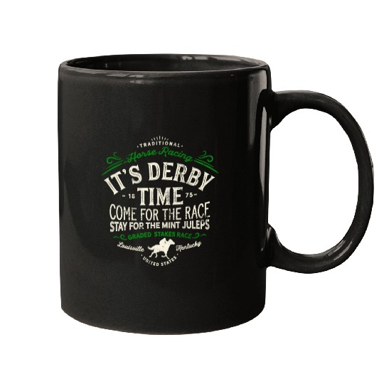 Derby Time Louisville Kentucky Horse Racing Mugs