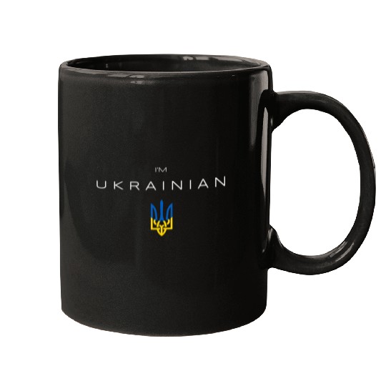 I am Ukrainian - I am from Ukraine Trident Flag Mugs