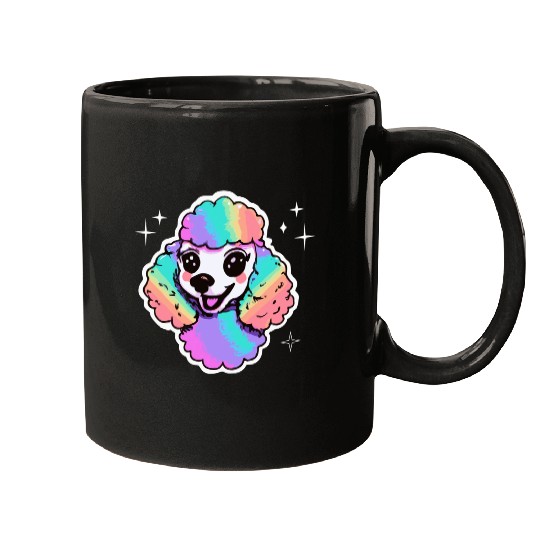 Rainbow Poodle Dog Lover Puppy Mugs