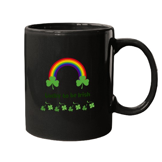 Lucky to be Irish green Mugs
