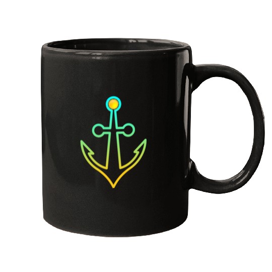 Preppy Nautical Anchor For Sailors Boaters Mugs