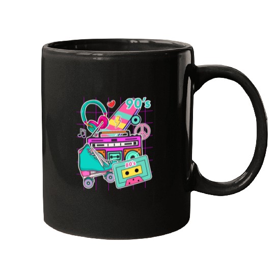 80'S 90'S Party Elements - Pop - Music Cassette Mugs