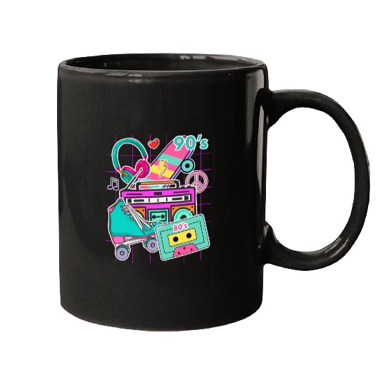 80'S 90'S Party Elements - Pop - Music Cassette Mugs