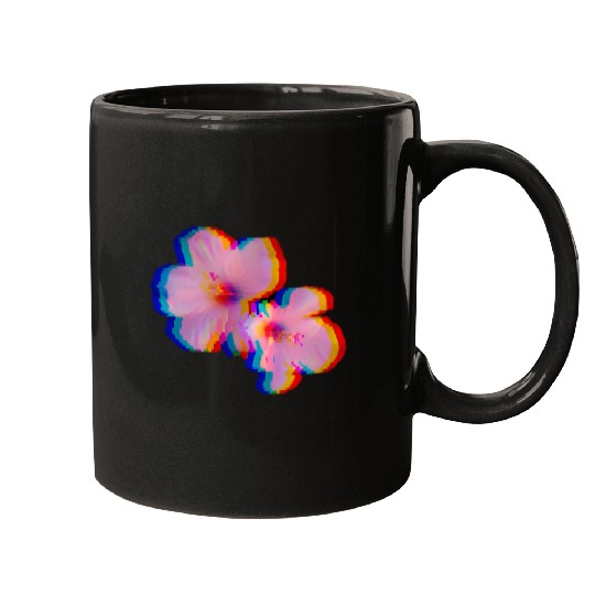 Flowers Vaporwave Aesthetic 80'S Mugs