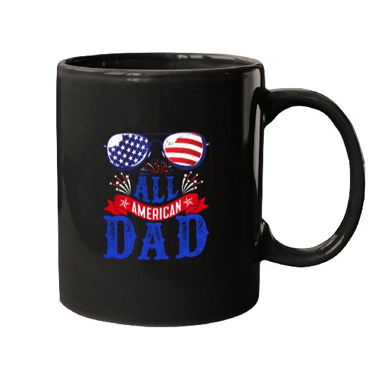 All American Dad America Pride US Patriot Mugs