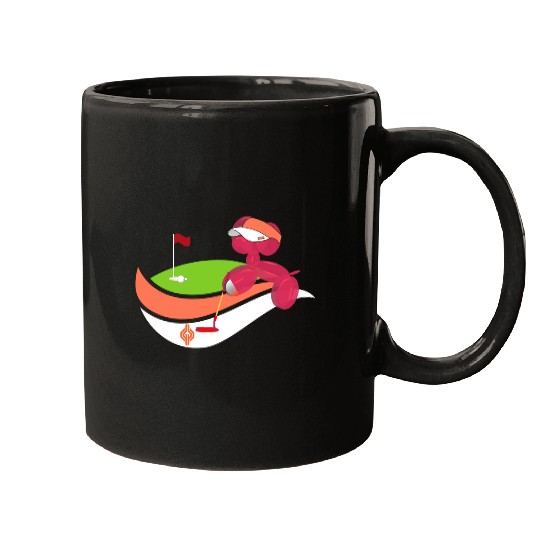 Summer Golf Balloon Dog Mugs