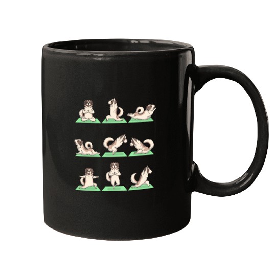 Saint Bernard Dog Yoga Pose Zen Workout Exercise Mugs