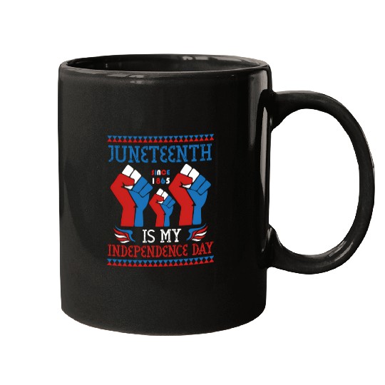 Juneteenth Is My Independence Day Since 1865 Red Mugs