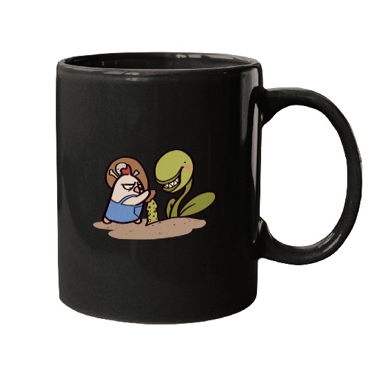Angry Chicken Fertilizing Plant Mugs