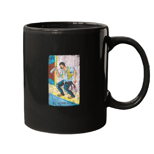 Loteria El Borracho Colorful Tarot Card Mugs