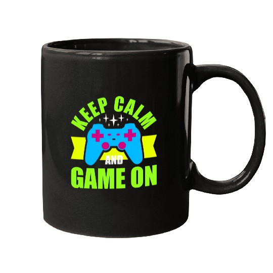 Keep Calm and Game On nostalgia Mugs