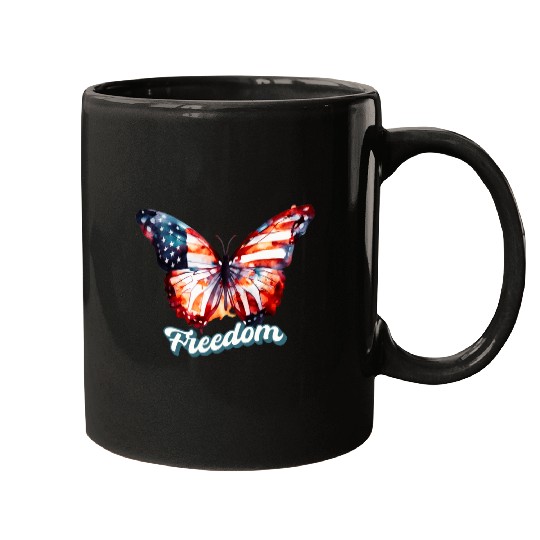 Freedom Butterfly: Celebrating 4th of July Mugs