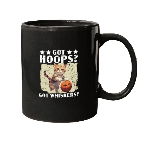 Basketball Cat Basketball Player I Love Basketball Mugs