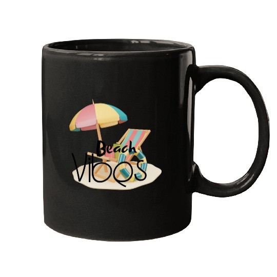 "Beach Vibes Mugs: Embrace the Sun and Sand!"