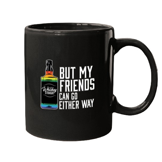 Proud Ally LGBT I Like My Bourbon Straight LGBTQ Mugs