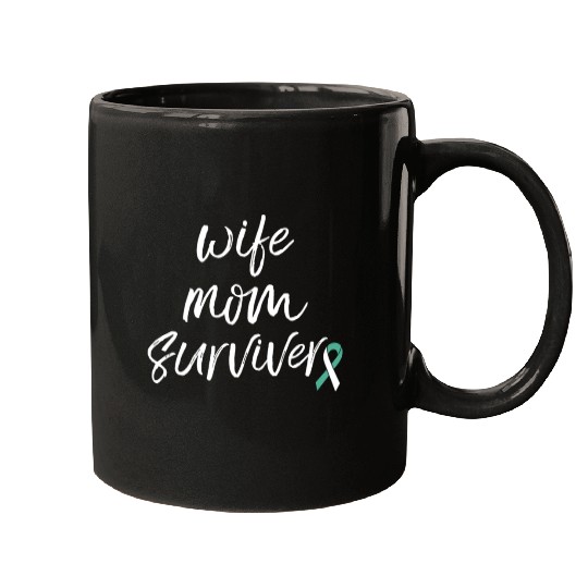 Cervical Cancer Awareness Products Ribbon Survivor Mugs
