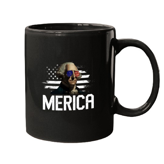 Merica George Washington Independence Day Mugs