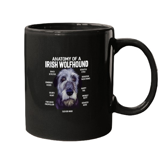 Anatomy of a Irish Wolfhound Dog Funny Gift Mugs