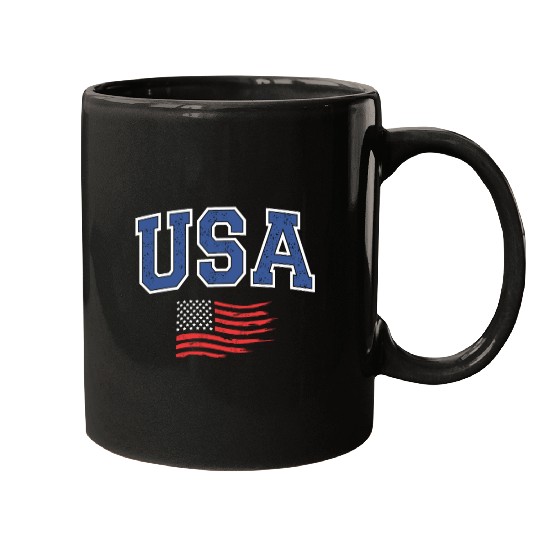 USA Flag Patriotic 4th of July America Mugs