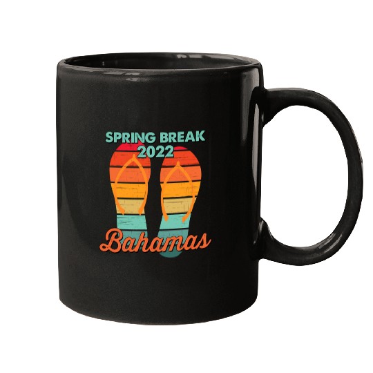 Spring Break Bahamas Beach 2022 Flip Flops Mugs