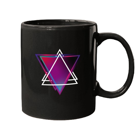 "Triangle Bliss: Geometric Marvel Mugs"