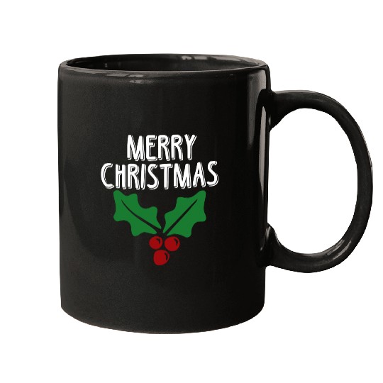 Holly Berry Christmas Mugs