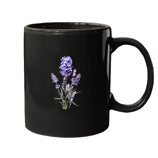 Lavender Flower Mugs