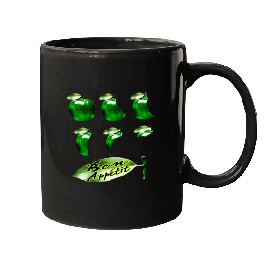 Green Apple Bon appétit Mugs